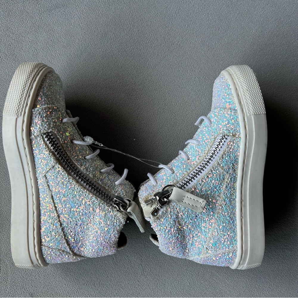 Giuseppe Zanotti ~ Natalie Sneakers ~ White Sparkle ~ Toddler Size 22 (US 6)